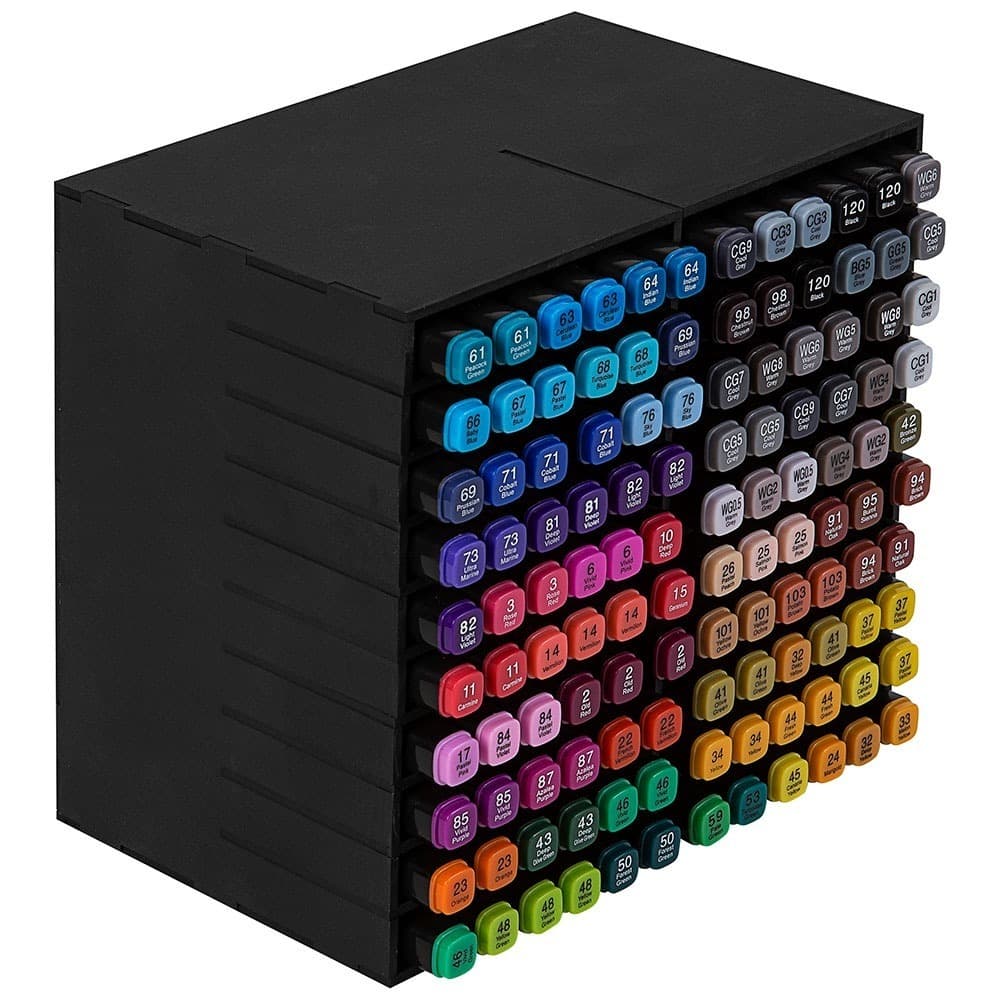 Suporte Expositor Para Caneta Marcadora Touch 120 Canetas, Box Empilhavel com Colmeia