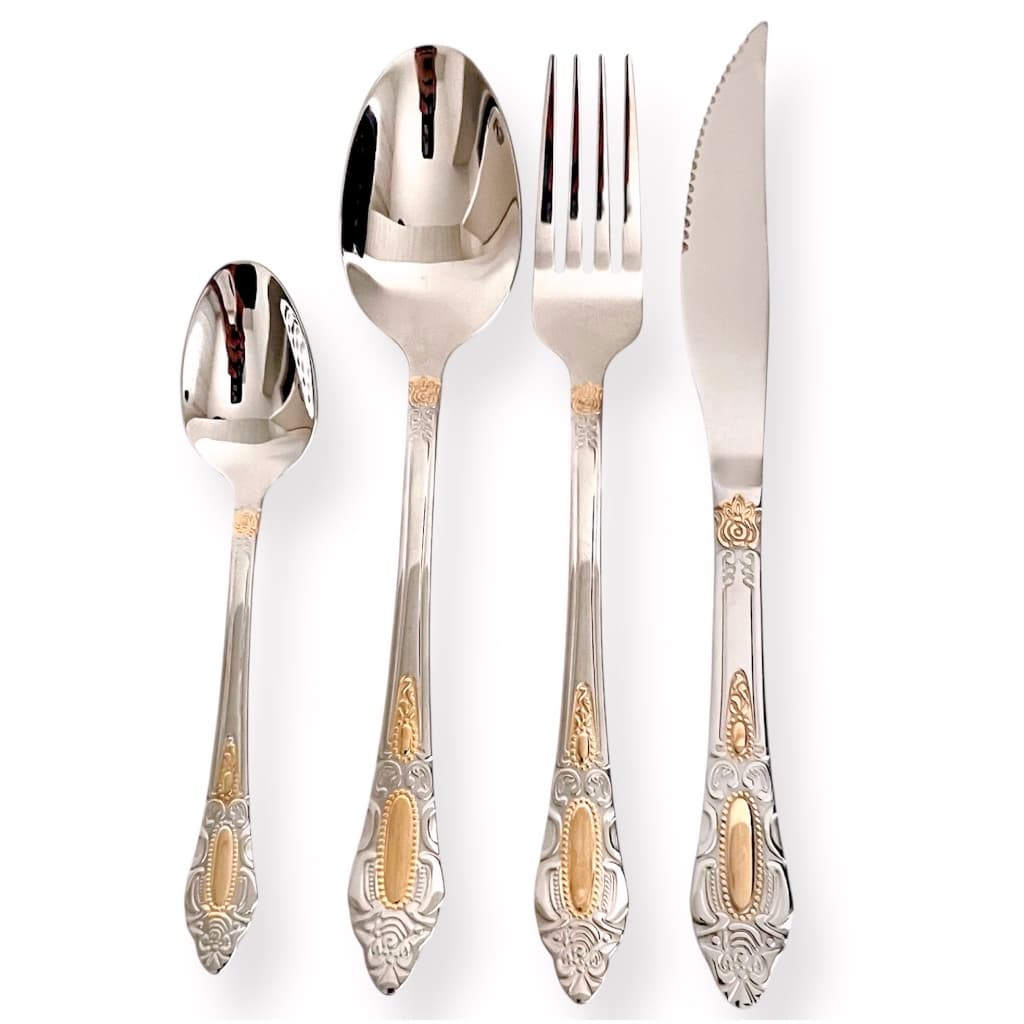 Conjunto 24 peças Talher Aço Inox Classic Mart