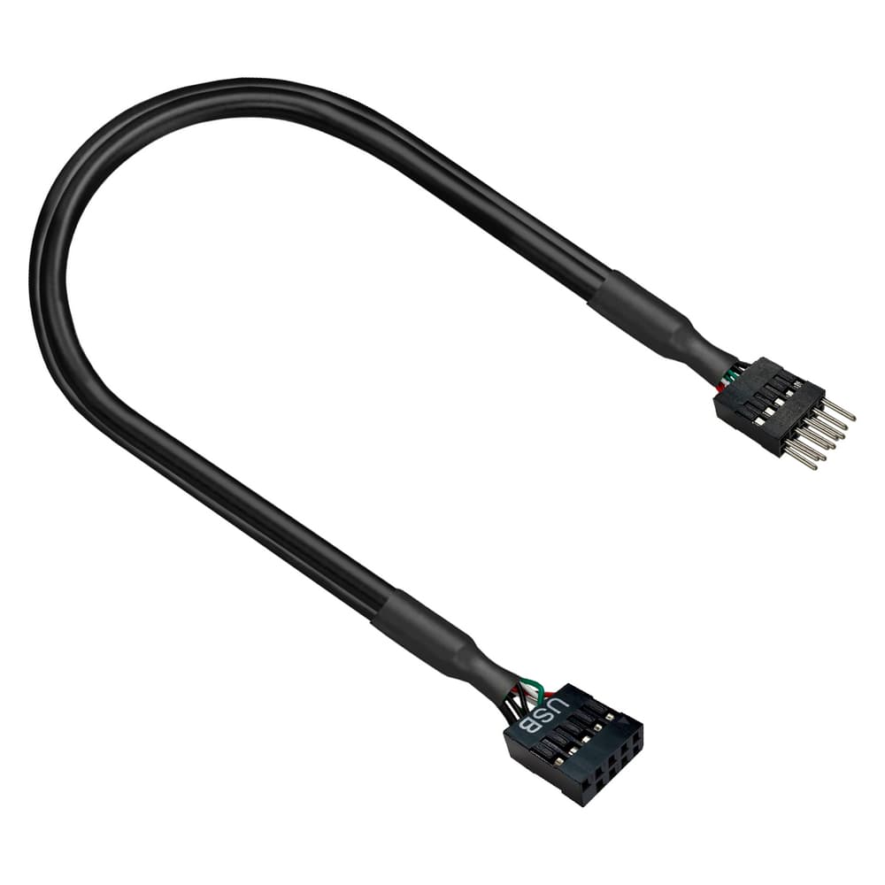 CABO EXTENSOR USB 9 PINOS INTERNO DA PLACA-MÃE, USB-A 2.0, MACHO PARA FEMEA, 50cm, 9PIN USB 2.0