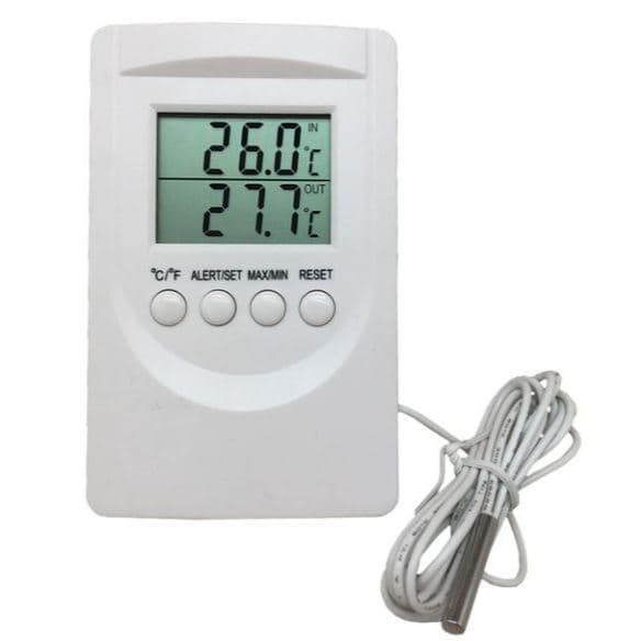 Termômetro Digital Alarme Temperatura Máxima e Mínima Interno e Externo Certificado de Calibração Geladeira Freezer