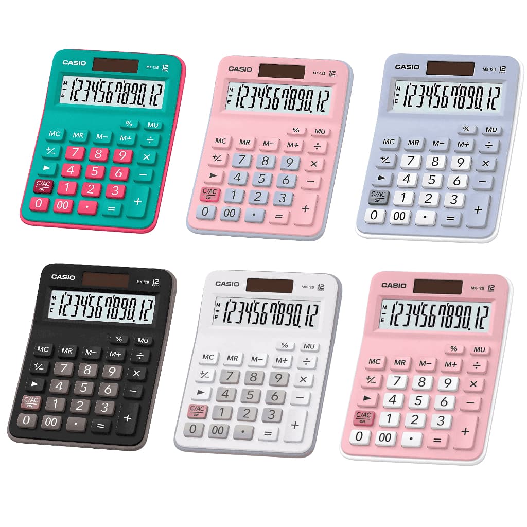 Calculadora Casio Escritório Home Office MX-12B 12 Dígitos Calculadora Escola Mini Simples Trabalho