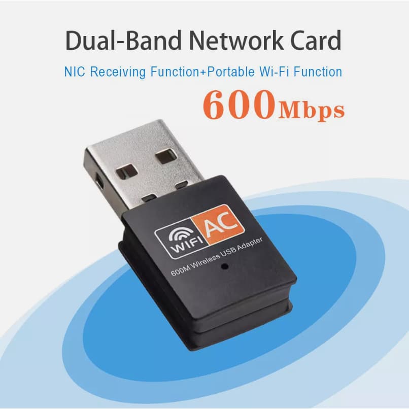 Adaptador Usb Wifi Dual Band 2.4 5ghz 600mbps Wireless 5g