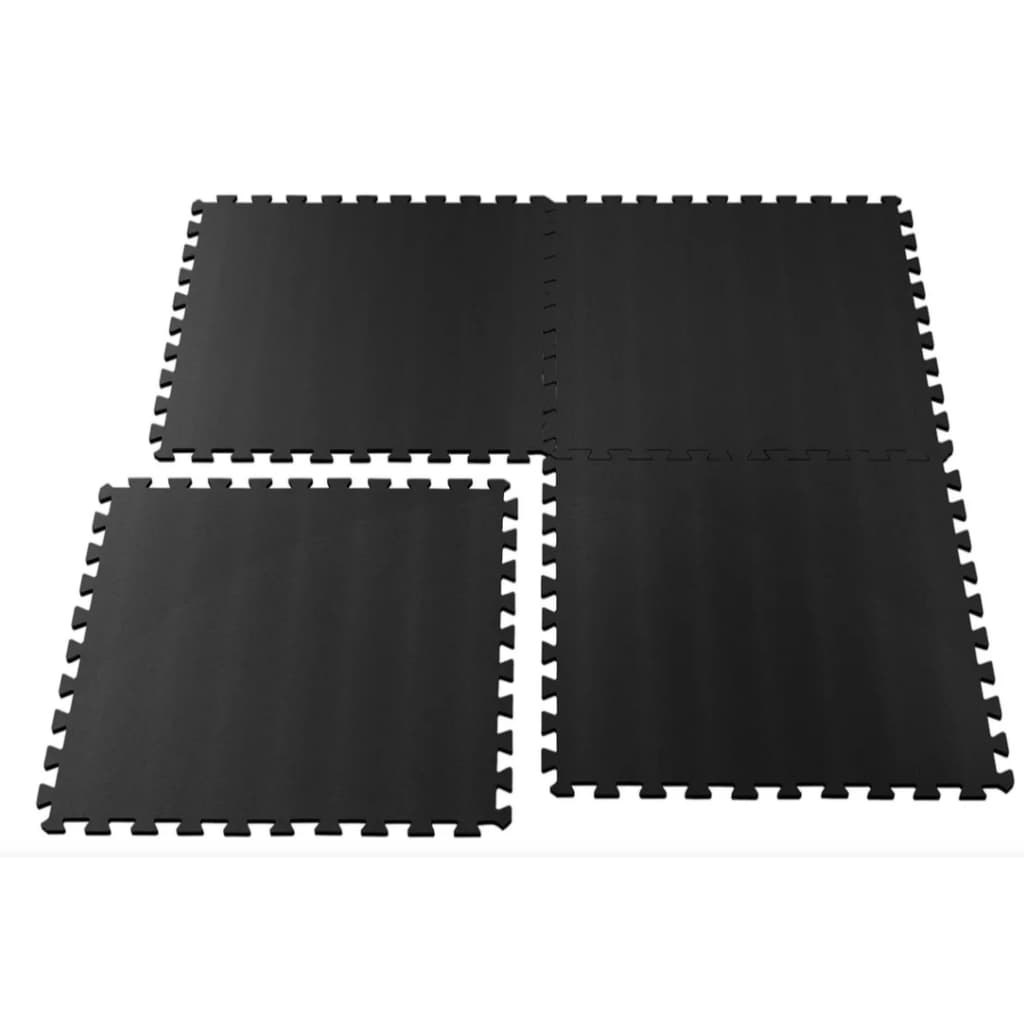 Kit Tatame Eva de 2 4 6 8 ou 12 unidades de Tapetes Preto Macio Para Academia 50x50cm