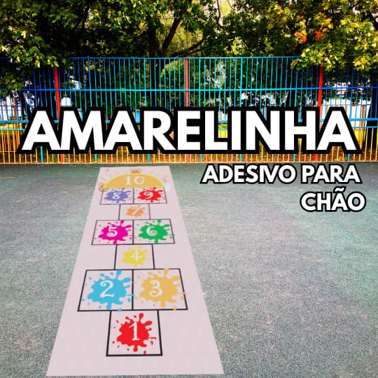 AMARELINHA Adesivo Para Chão Criancas Parquinho Escola