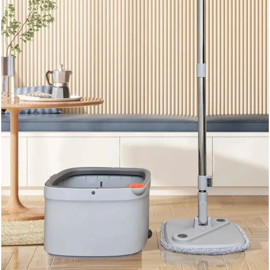 Mop Cubo 360 Duas Águas DualWash Duo Refil de Microfibra + Refil Extra