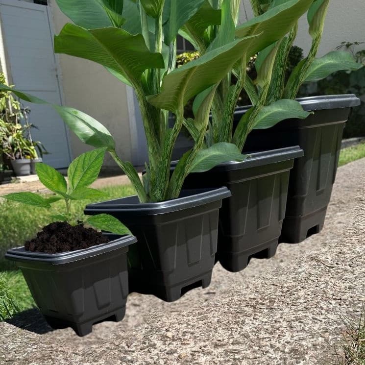 Conjunto 04 vasos Quadrados, 17 litros,09 litros,4,5 litros,2,5 litros Concept