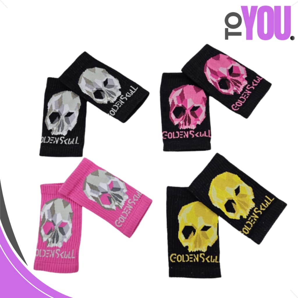 Munhequeiras de Suor Canelada Crossfit Golden Skull Tênis Academia