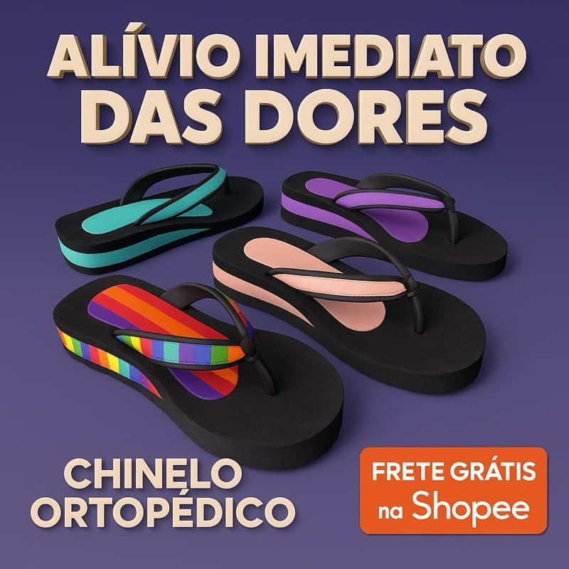 Chinelo feminino ortopédico confortável antiderrapante para esporão