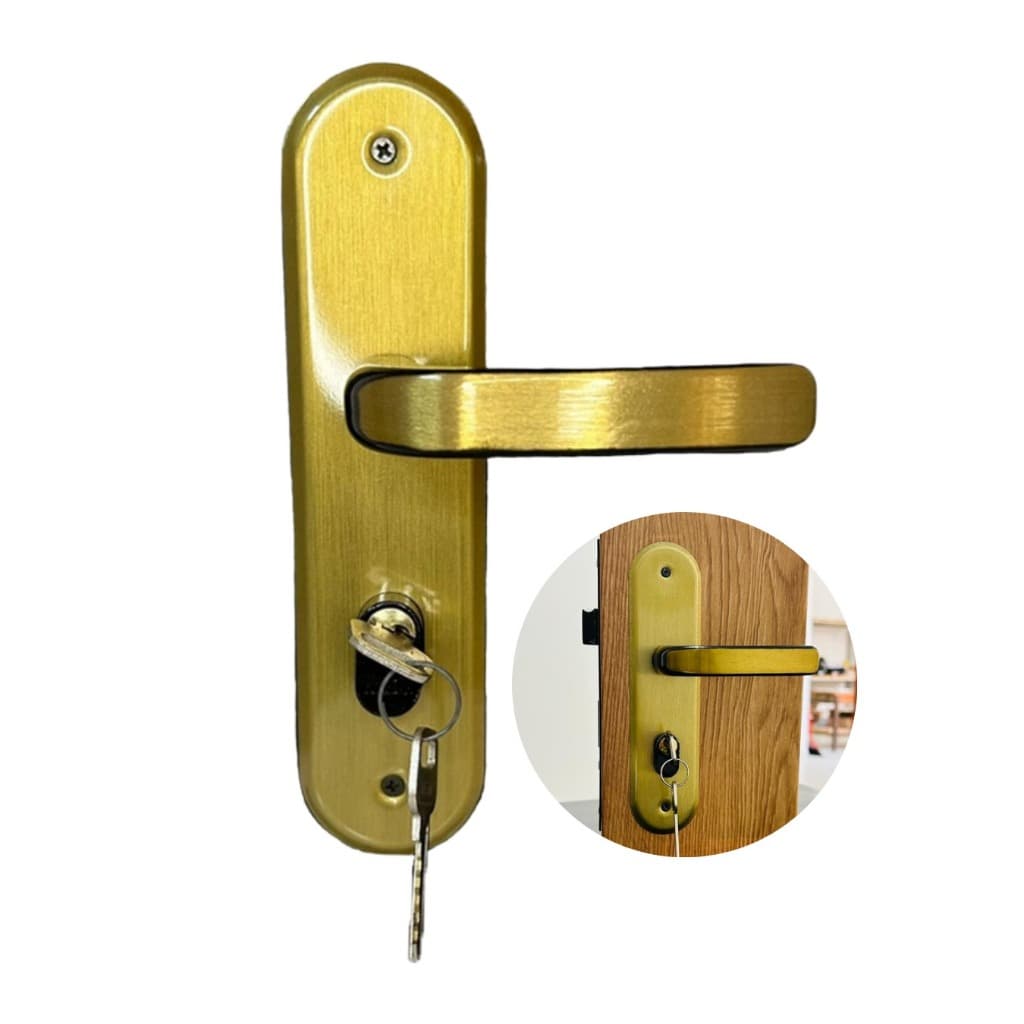 Fechadura para Porta Casa Externa Sala Interna Quarto Wc Banheiro Stilo Bronze Dourada MGM