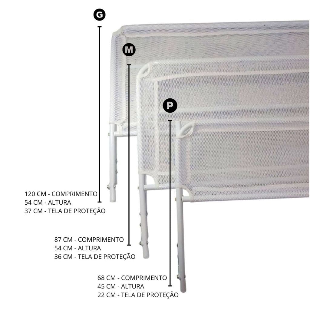 Grade De Cama Proteção Para Cama - 3 tamanhos: Pequena, Média, Grande Crianças E Idosos