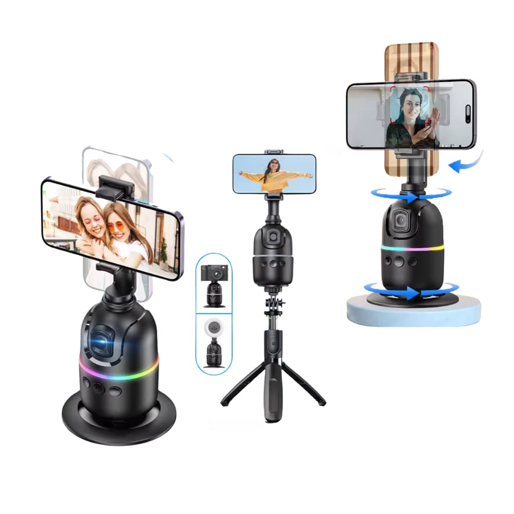 Estabilizador Gimbal Smartphone 360° Rastreamento Inteligente Rosto AI Controle Inteligente Top