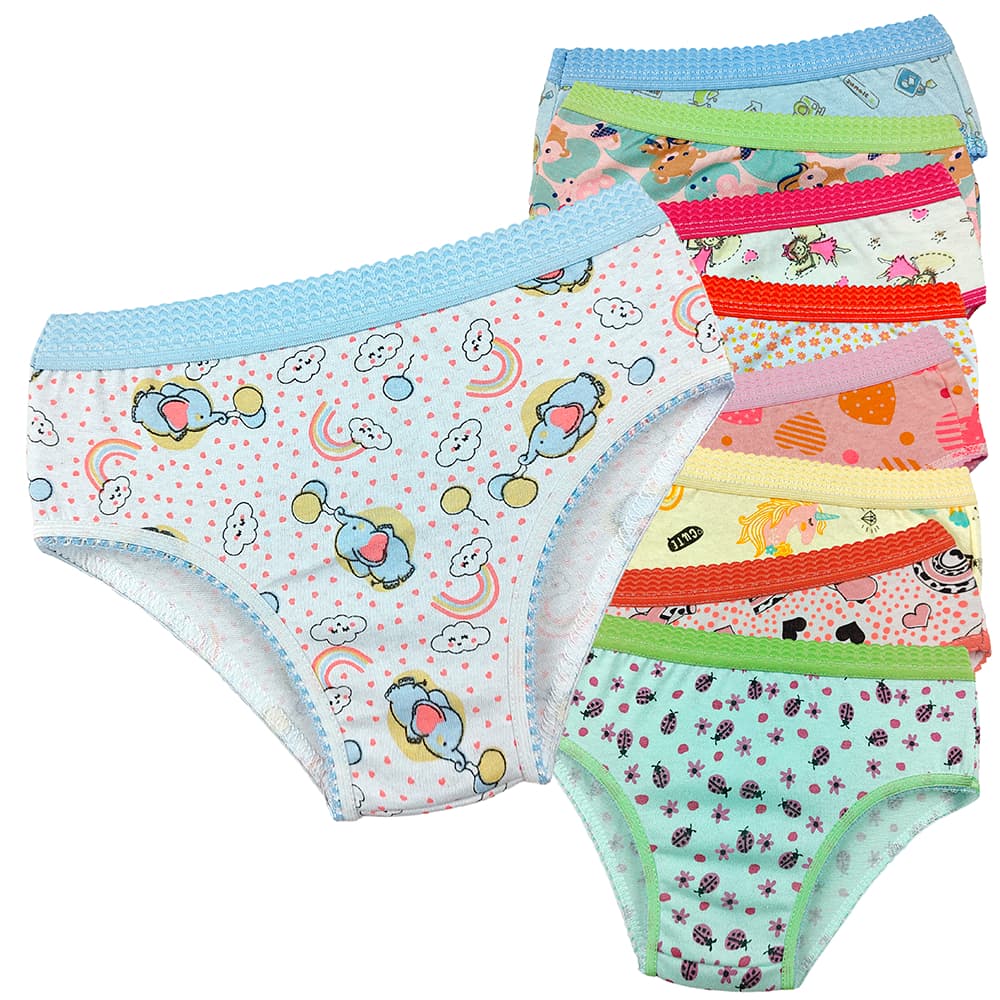 Kit 20 Calcinha Menina Infantil Estampada Algodão Confortavél