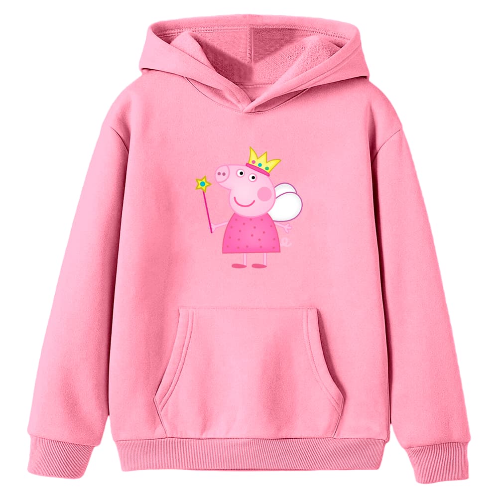 Moletom Infantil Peppa Pi-g Algodão Canguru Desenho Boneca Menina Criança