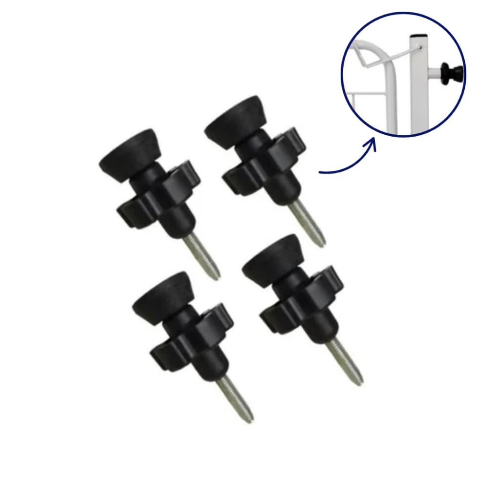 Kit Manipulo 4 Peças P/ Grade Proteção Portão Pet Ajustável