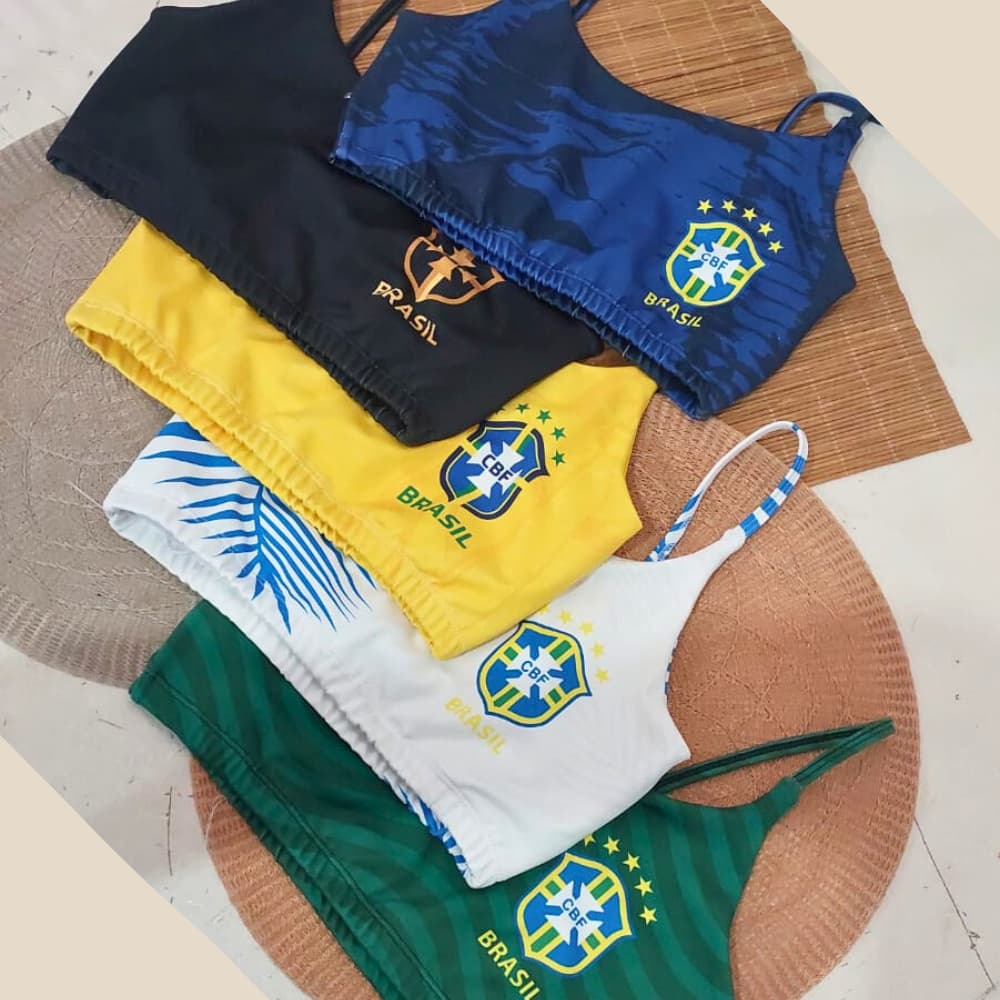 Cropped Top Feminino Personalizado Copa 2026 ESTHER BRAZIL