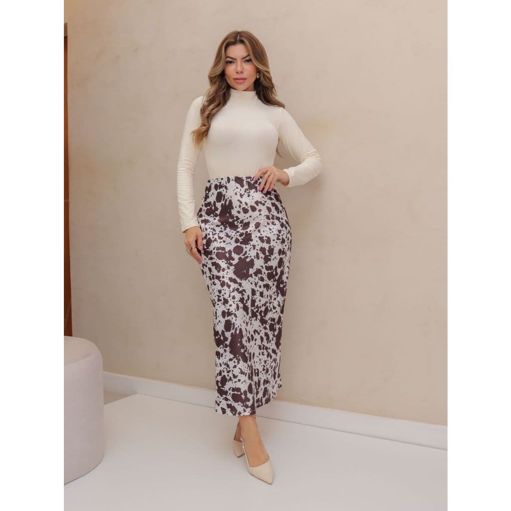 SM Saia Estampado de onca - 2098