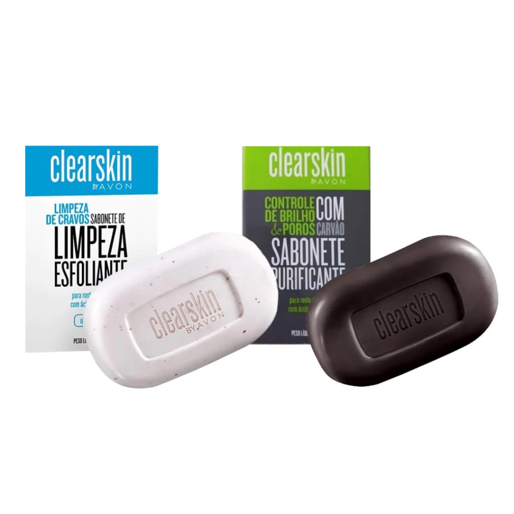 Sabonete Barra Facial Avon Clearskin Limpeza de Cravos Controle de Brilho e Poros 70g