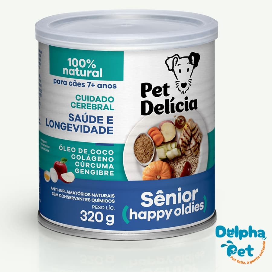 Ração Úmida Natural Para Cães Sênior Pet Delícia