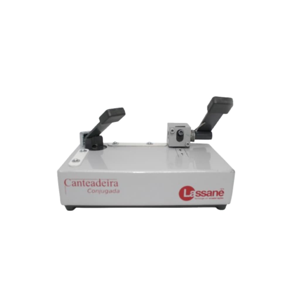 Canteadeira Conjugada Cortador de Canto e Furador Ovóide furo p/ crachá