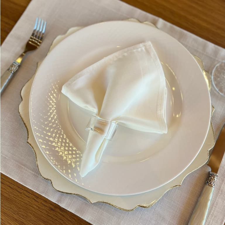 Kit 8 Guardanapos em Algodão Premium 35 x 35 com bainha Mesaposta