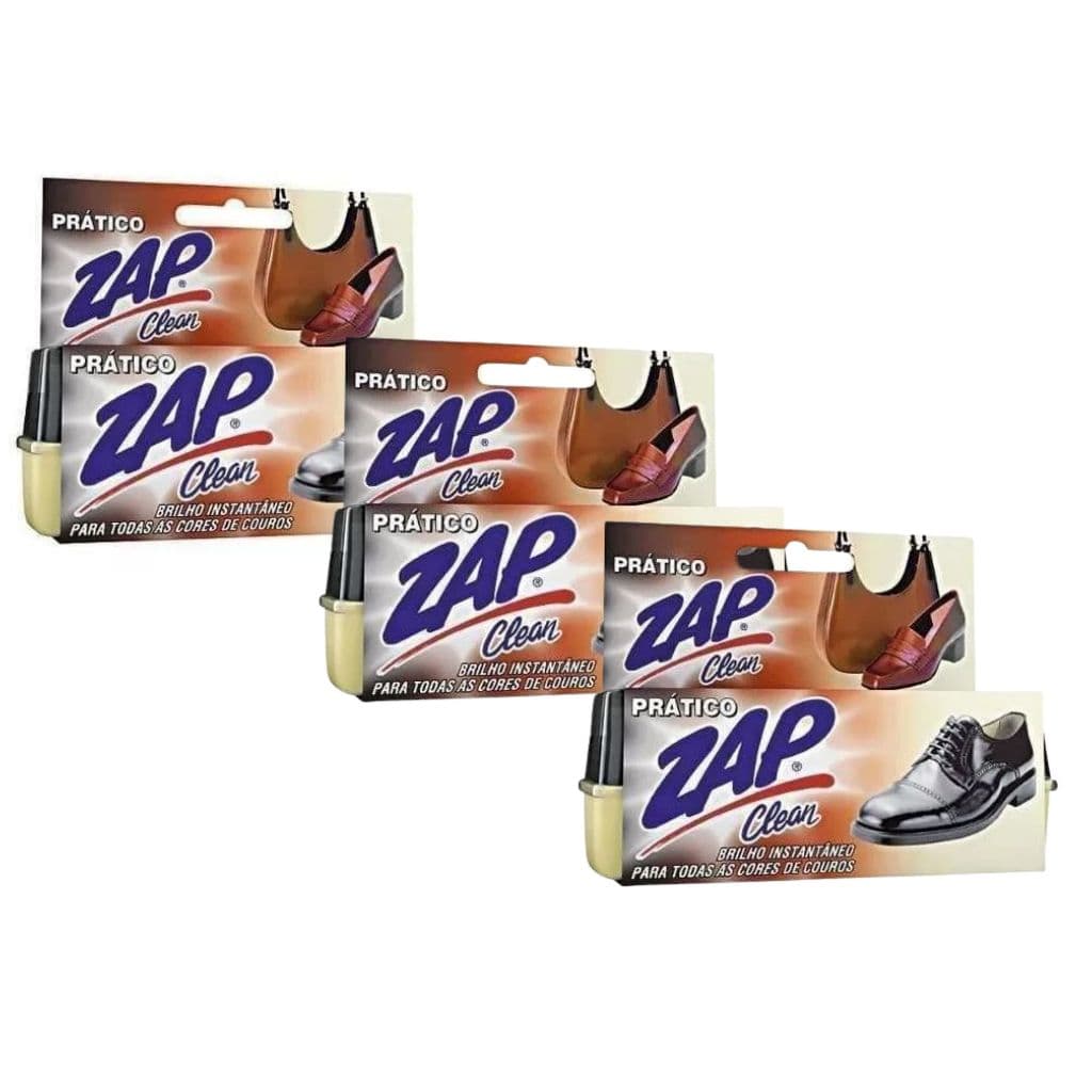 Kit Com 3 - Brilho Prático para Calçados Zap Clean 5g