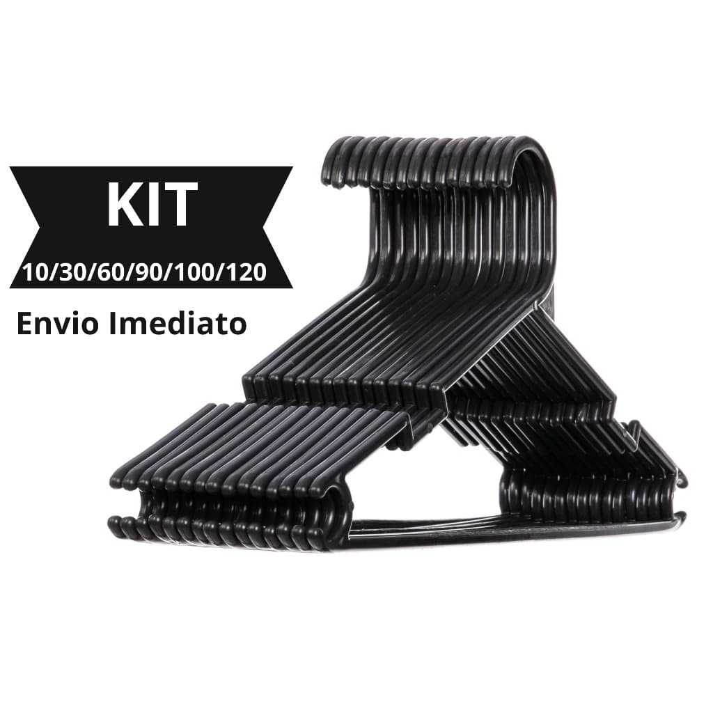Kit Variação de 10 a 120 Cabides Adulto Resistente Redondo.