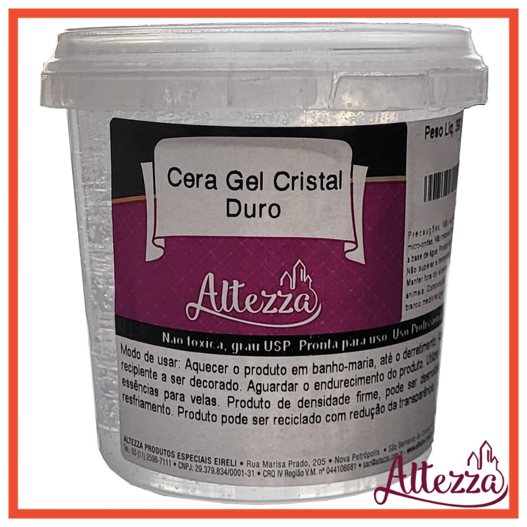 Parafina Cristal Dura Em Gel Pote 390g Vela ( Rende 450ml )