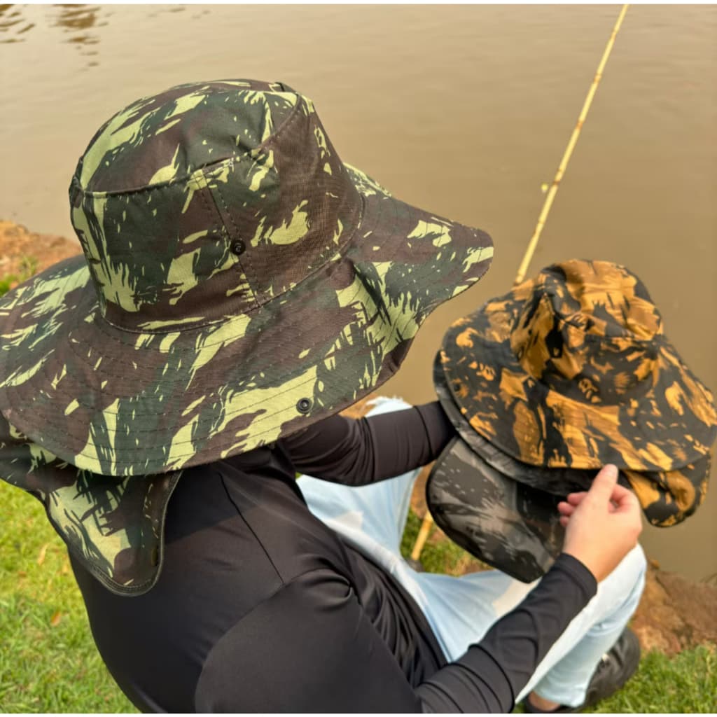 Chapéu Pescador Australiano Boné Pesca Proteção Pescoço Sol Chapéu Pescador Camping Australiano Com Varios Cores