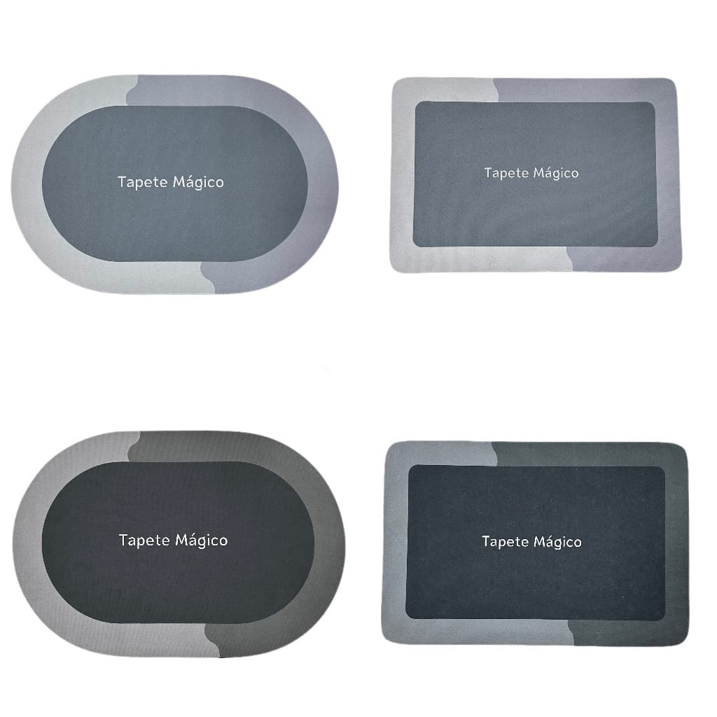 Kit 2 Tapete de banheiro absorvente de água de secagem rápida conjunto de 2 pcs
