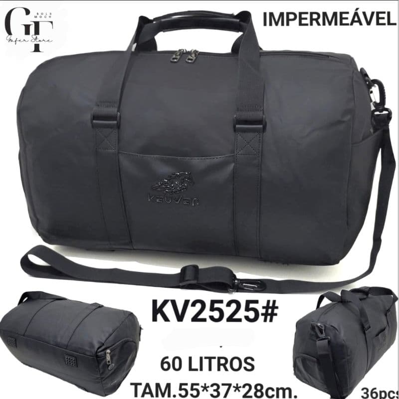 sacola viagem impermeável 60Litros  alças reforçada kv2525