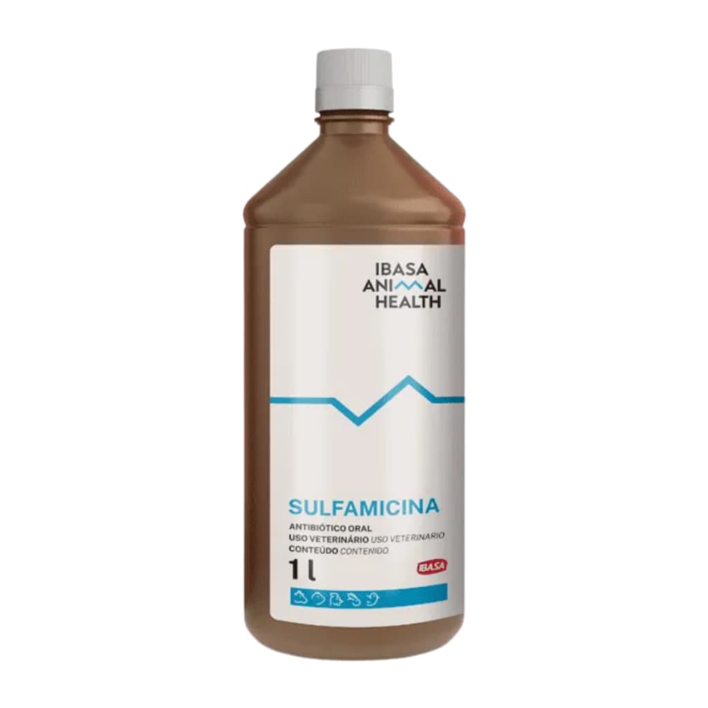 Sulfamicina Aves Coccidiose Coriza Tifose Aviária Ibasa 1L