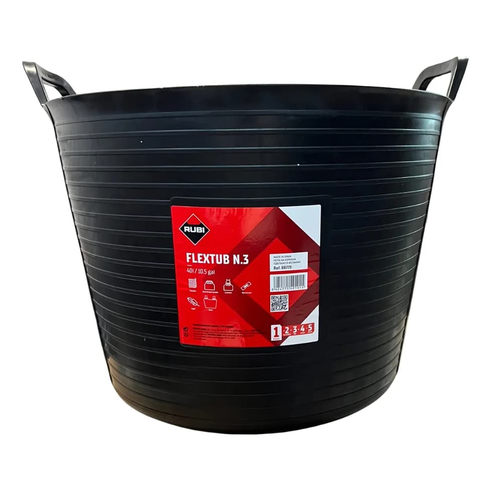Balde Flexivel Para Concreto 40 Litros - Rubi