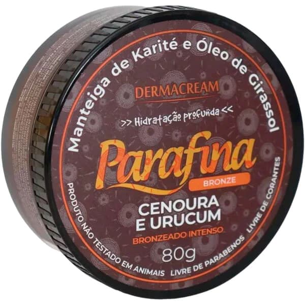 Parafina Bronzeadora Cenoura e Urucum 80g - Dermacream