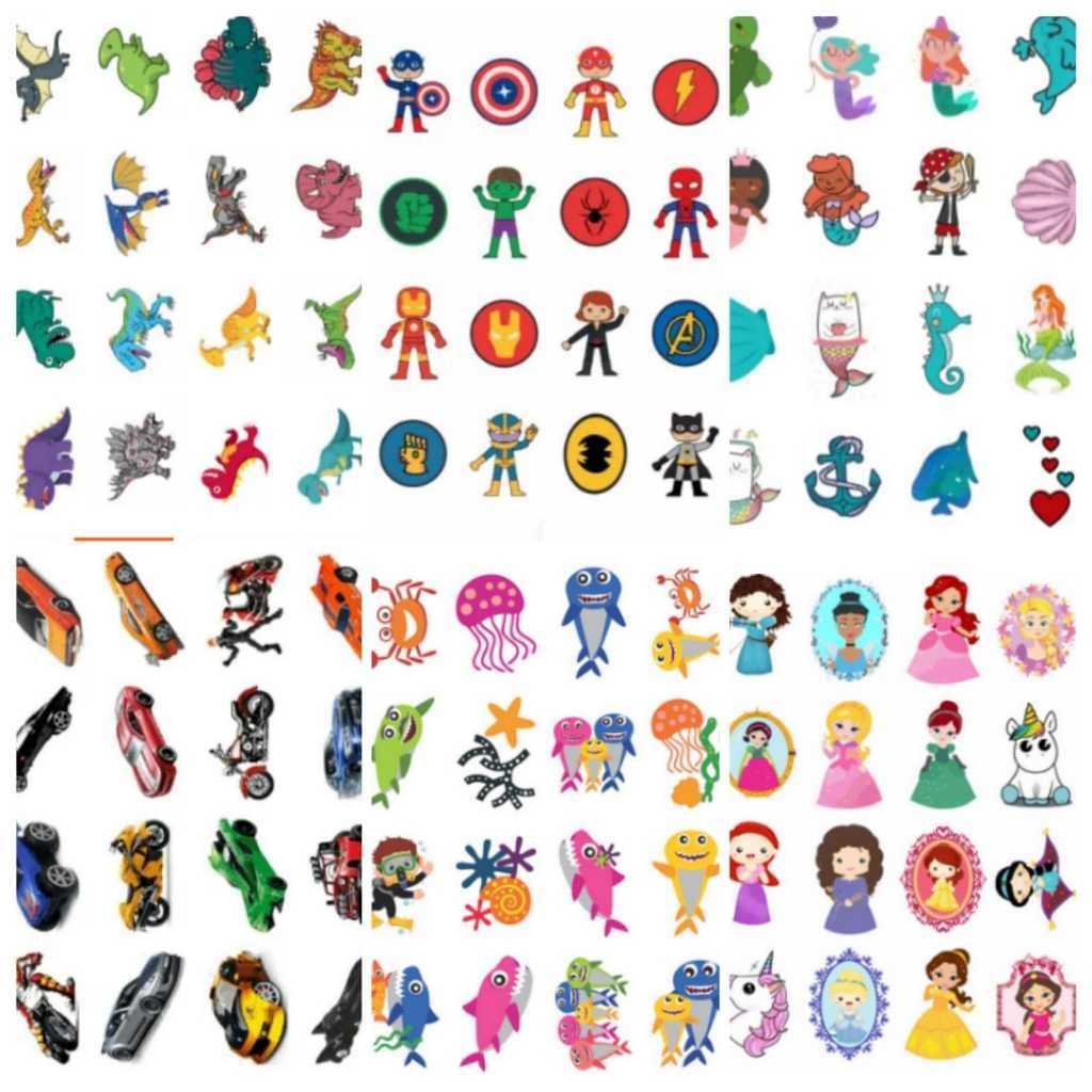 96 tatuagens infantis temporária para meninas e meninos