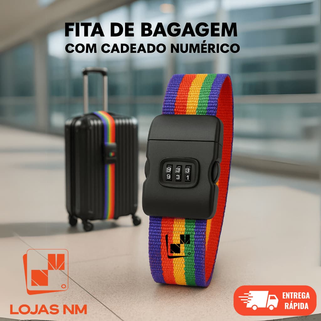 Cinta De Proteção Para Mala De Viagem Com Segredo Fita De Segurança Para Bagagem Com Código