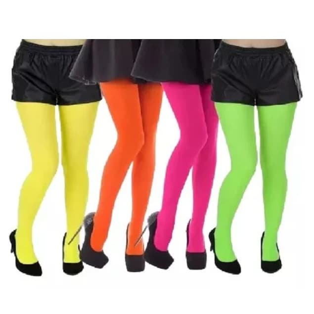 Meia Calça Neon Festa Luz Negra, Carnaval, Bloquinho festa fantasia