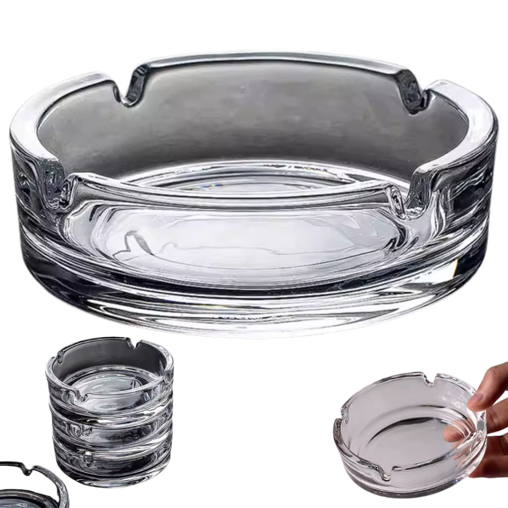 Cinzeiro Transparente Vidro Restaurante Hotel Bar Casa Nf