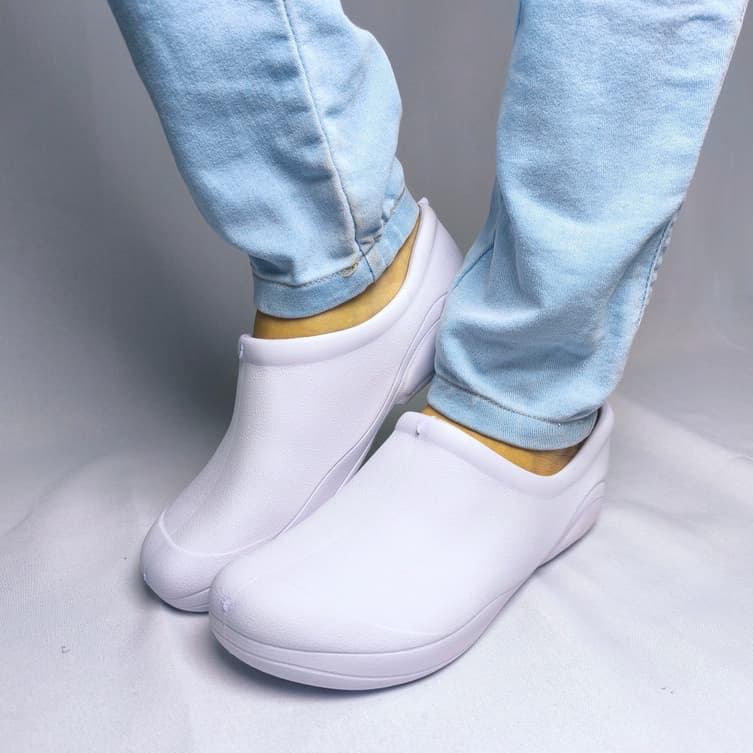 Babuche hospitalar Cozinheira Profissional Fechado Uniforme EPI Sapato Confortável