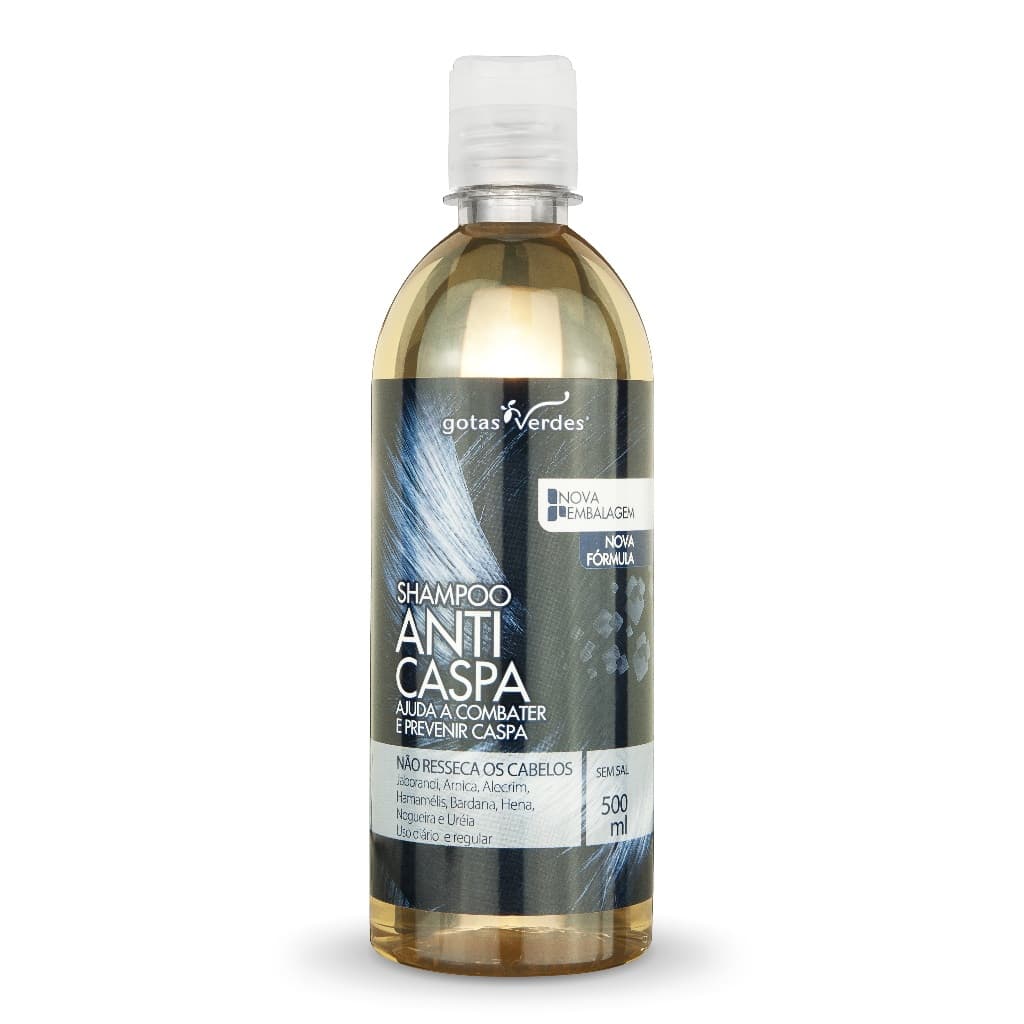 Shampoo Anticaspa Gotas Verdes Uso Contínuo 500 ml