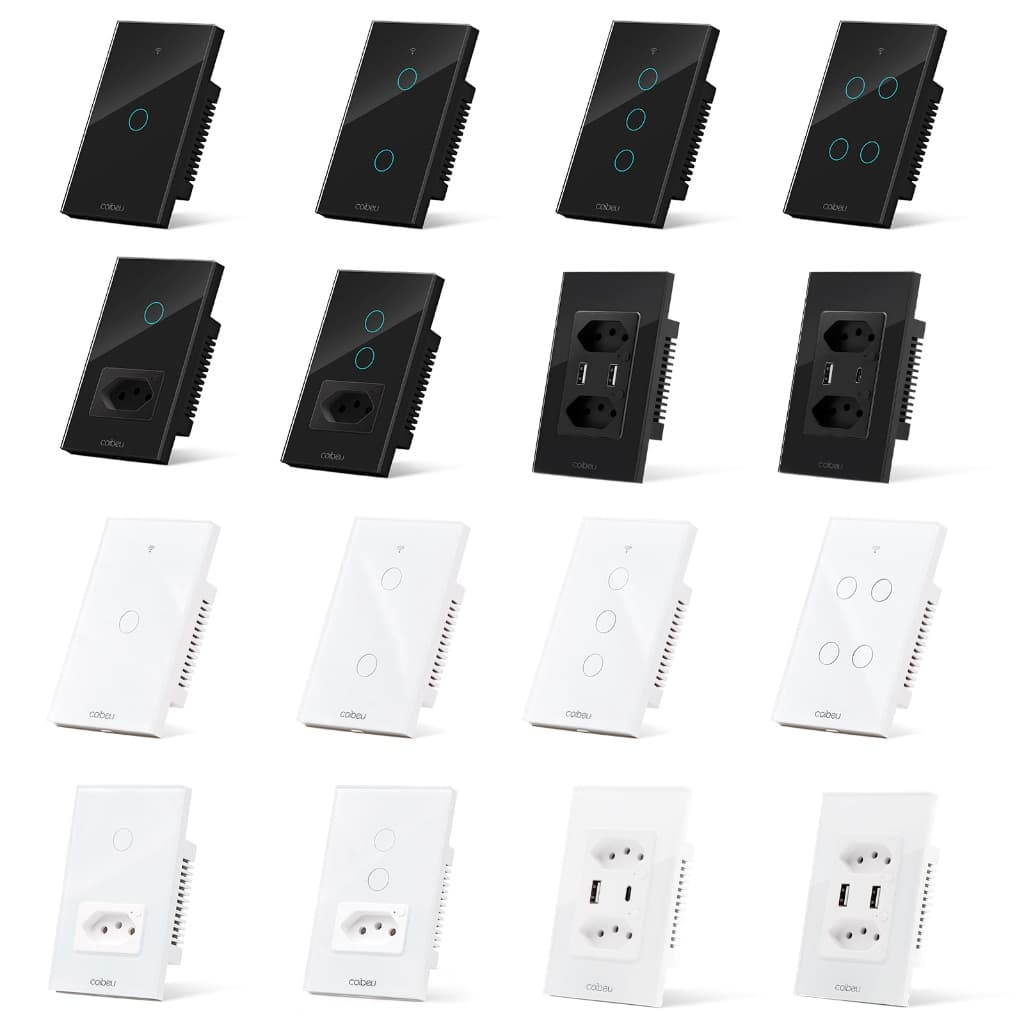 COIBEU Interruptor inteligente de toque zigbee com fio neutro remoto 1 2 3 4 de luz de ganga controle de voz tuya