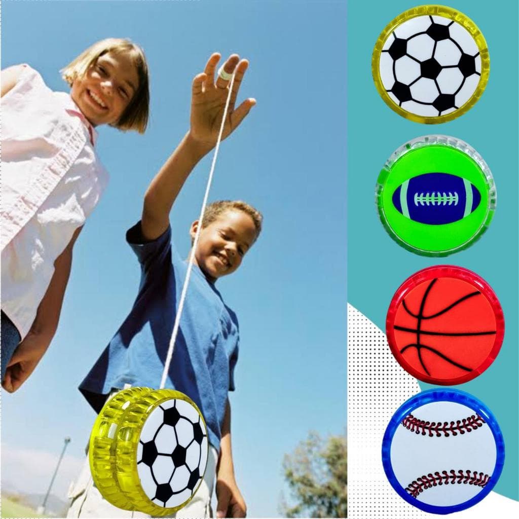 Kit Com 12 Ioiôs (ioio io-io yoyo yo-yo) Caixa Com 12 Ioiô Com Led Brinquedo Infantil