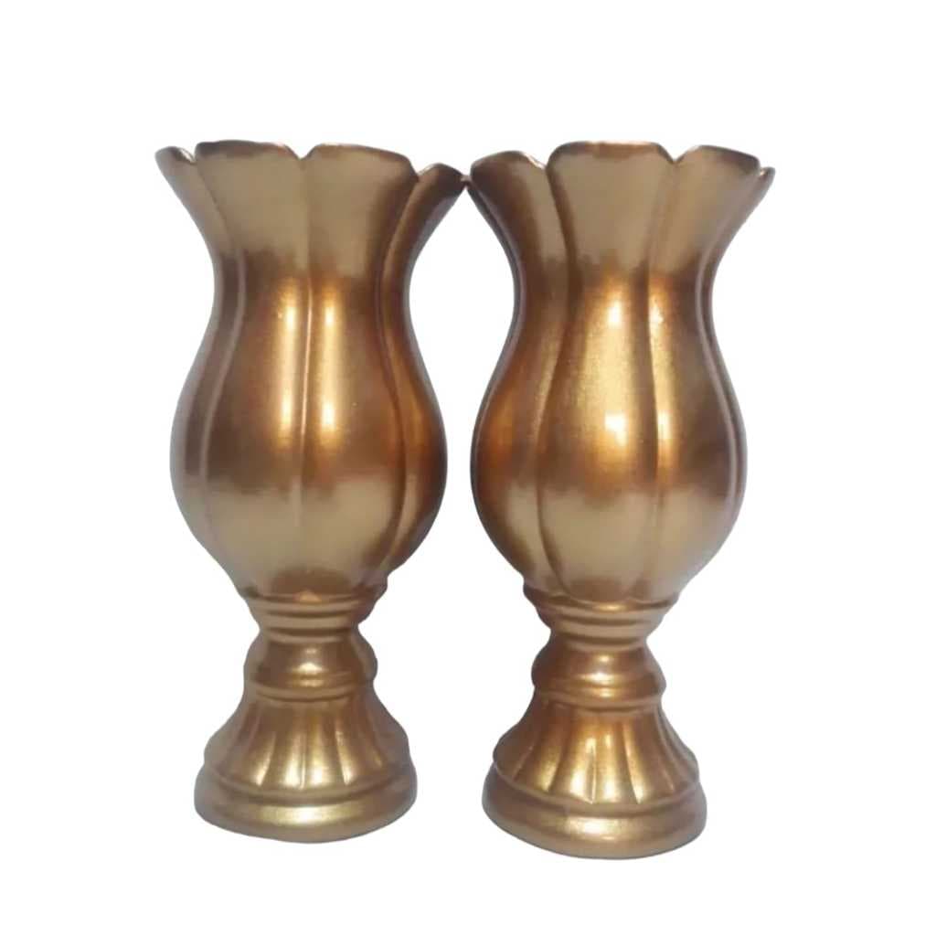 KIT  2  VASO  TULIPA PEQUENO CERAMICA P\ DECORAÇÃO DE FESTA 24 CM ALT