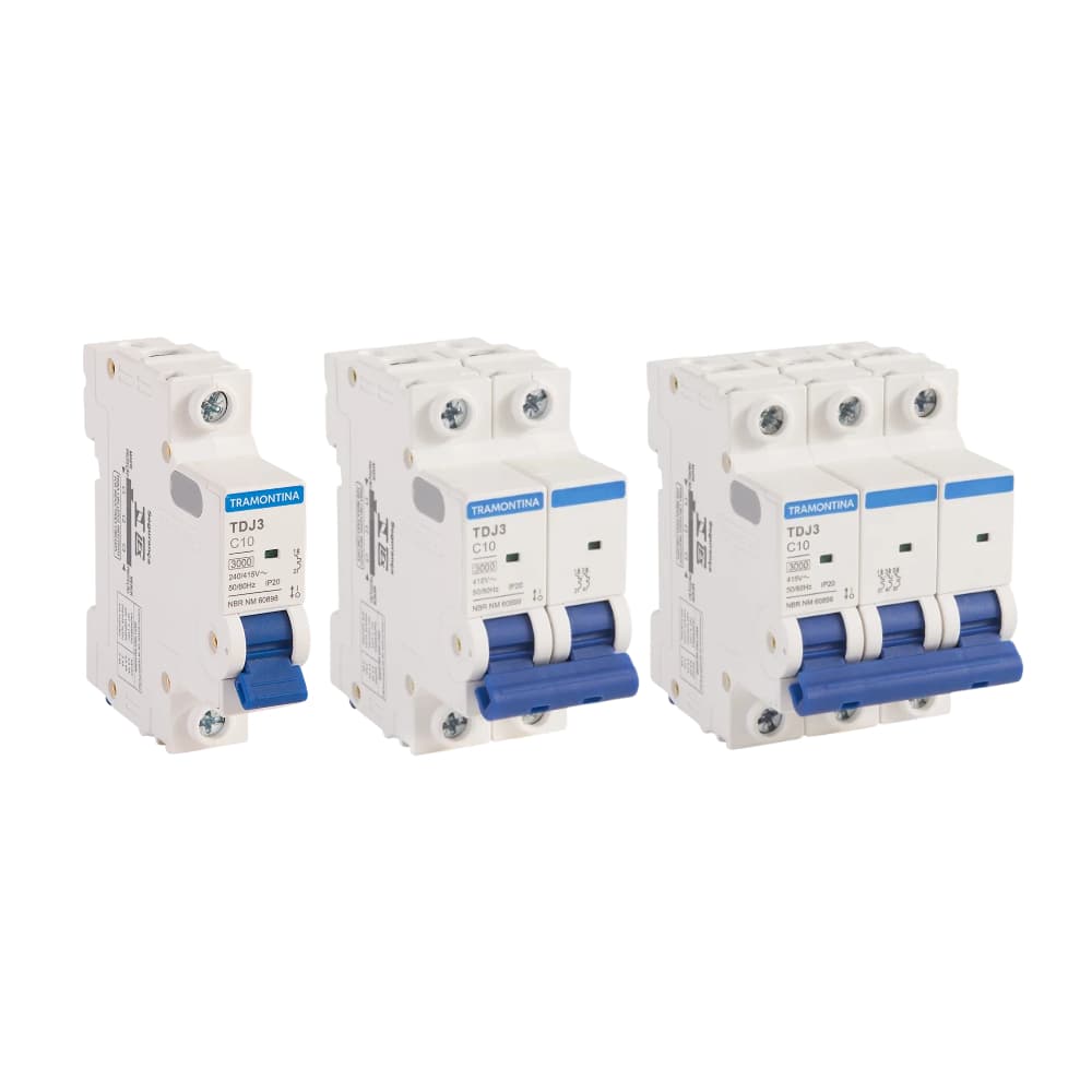 Disjuntor Monopolar Bipolar Tripolar Linha 10A à 63A Tramontina Proteção Elétrica
