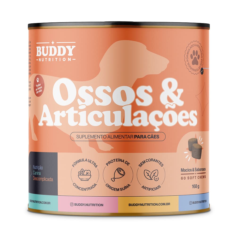 Ossos & Articulações - Suplemento Alimentar Para Cães - Buddy Nutrition