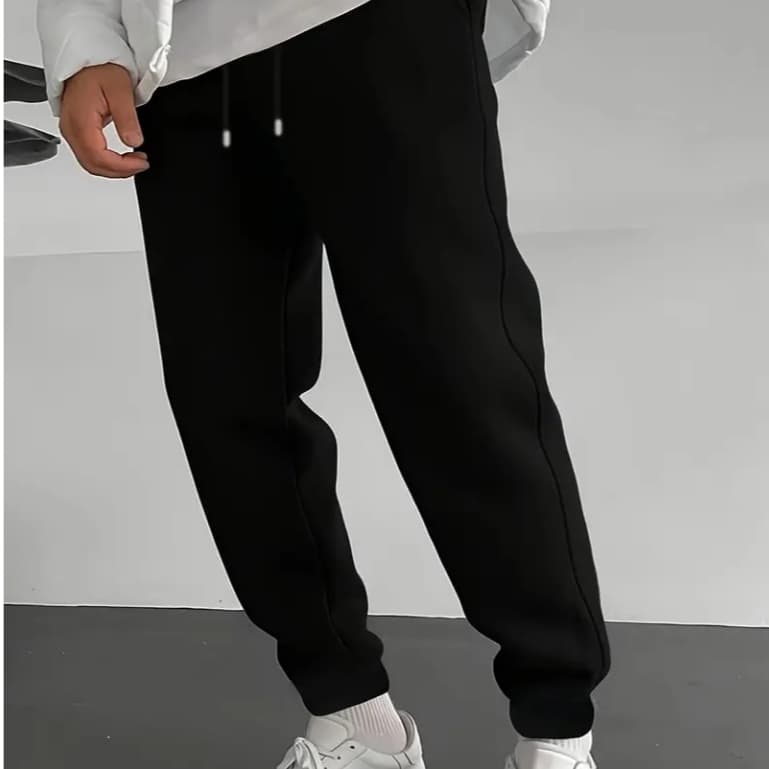 Calça Moletom Basica Jogger Flanelado Com Bolso Unissex Masculino Feminino Esportes Algodão