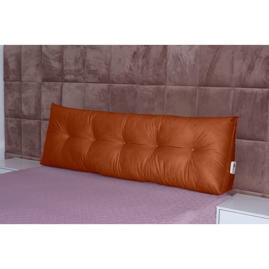 Almofada Cabeceira Queen 160 cm com bolso na lateral