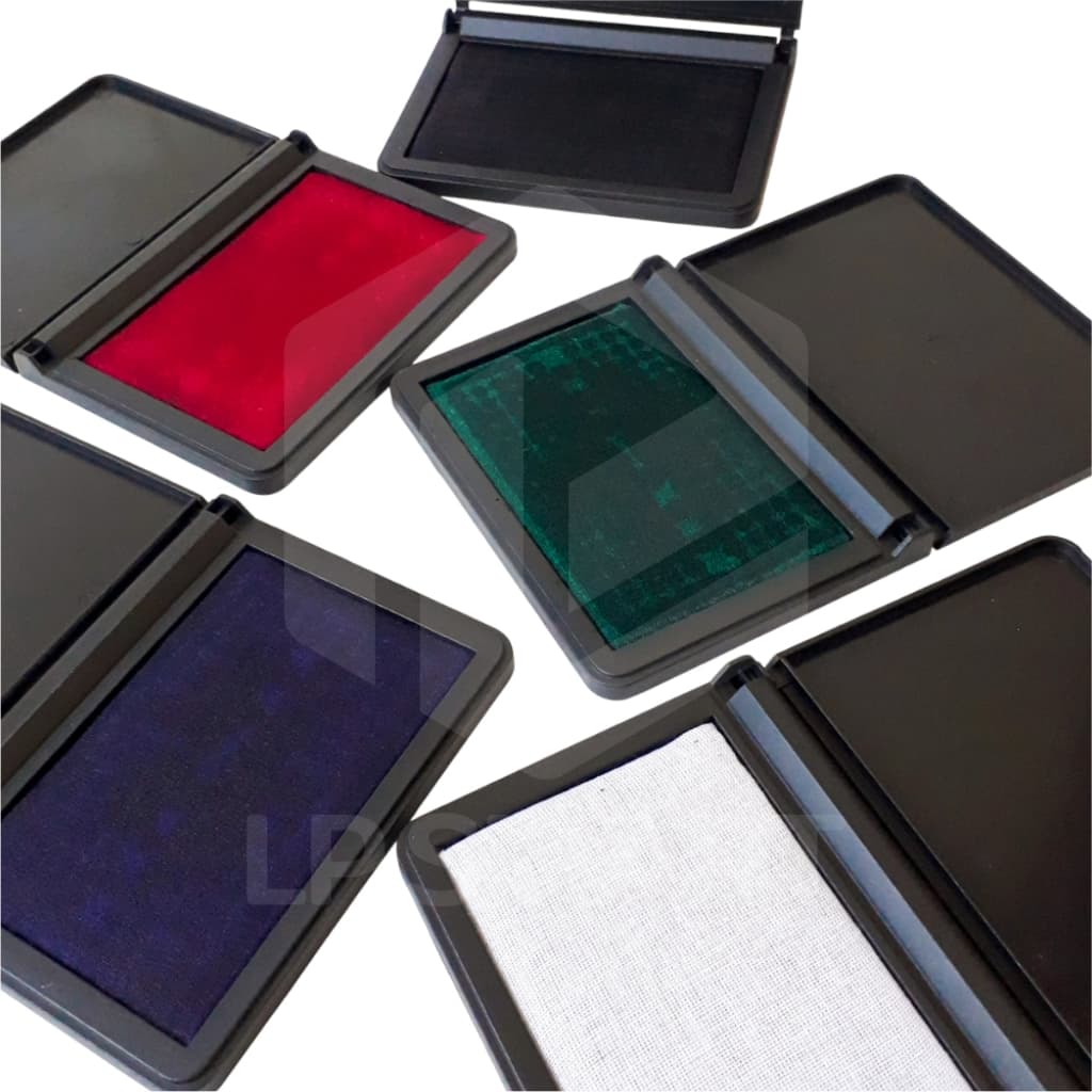 Almofada para Carimbo Carimbeira nº 3 diversas cores preta azul vermelho verde sem tinta para artesanato personalizados
