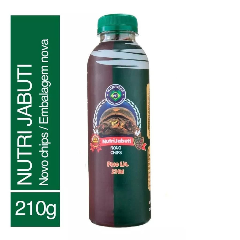 Ração Para Jabuti Maramar Nutri Jabutis 210g - em Grãos Para Tartarugas Terrestres