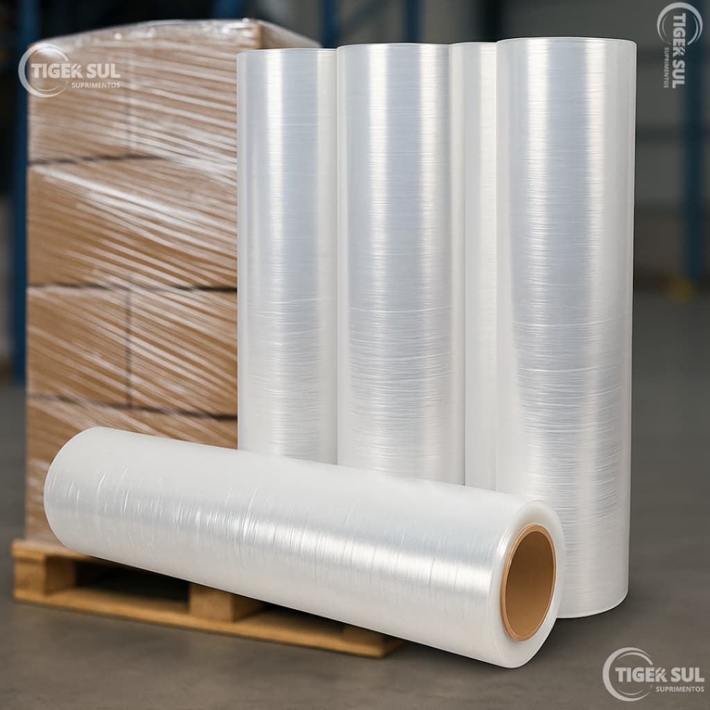Filme Stretch Profissional 50cm | Rolo 300m – Alta Qualidade p/ Logística & E-commerce