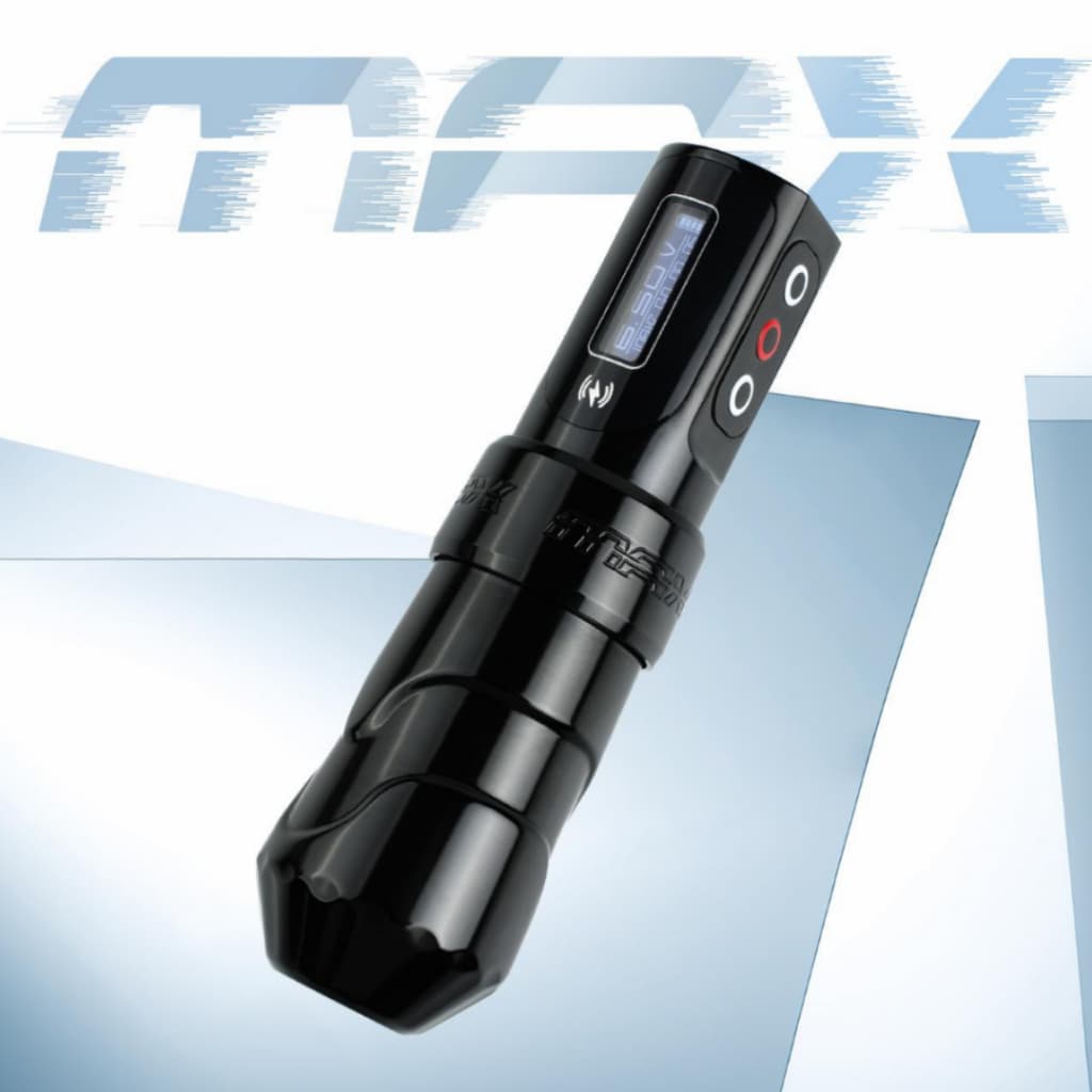 Máquina Pen Max de Tatuagem - Acompanha Duas Baterias, Cabo RCA e Um Adaptador RCA